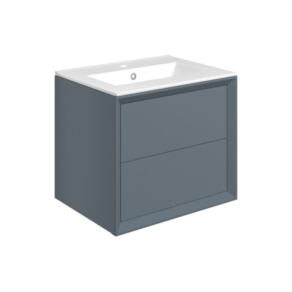 Solace Wall Hung 2 Drawer Basin Unit & 1TH Thin Edge Basin - Matt Cotton | Haven Furniture | Nationwide shipping ireland and the uk | Bathshed