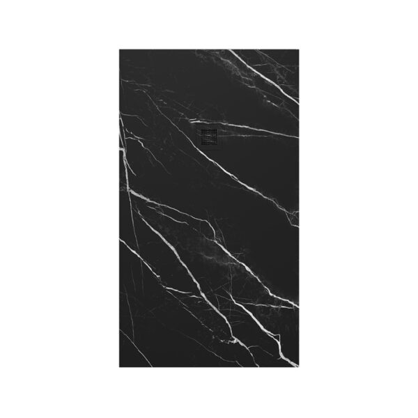 UNITY Rectangle 1600x900mm Shower Tray Black Marble & Waste