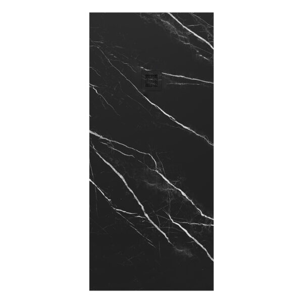 UNITY Rectangle 1800x800mm Shower Tray Black Marble & Waste