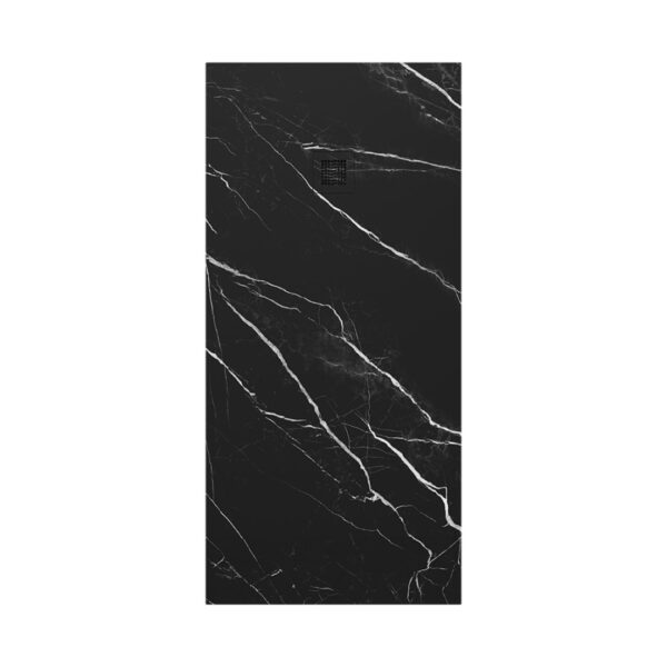 UNITY Rectangle 1700x800mm Shower Tray Black Marble & Waste
