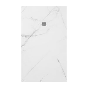 UNITY Rectangle 1500x900mm Shower Tray White Marble & Waste