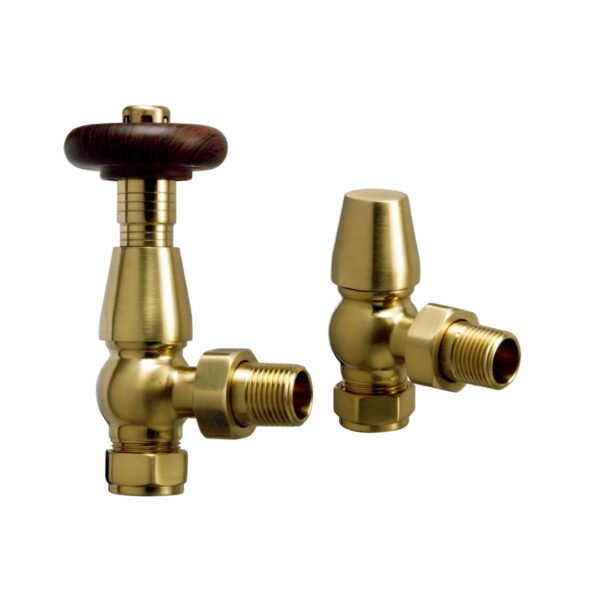 Chelsea Angled Brushed Brass Valves