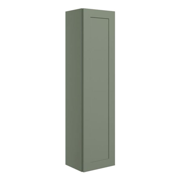 Eden 300mm Wall Hung 1 Door Tall Unit - Matt Reed Green