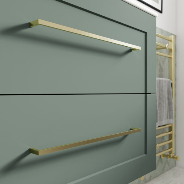 Eden 2 drawer wall hung vanity unit | Green, Peony | Haven Furniture | Nationwide shipping ireland and the uk | Bathshed