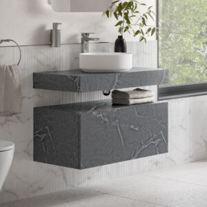 Forma Wall hung shelf Unit Grey Marble | Haven Furniture | Nationwide shipping ireland and the uk | Bathshed