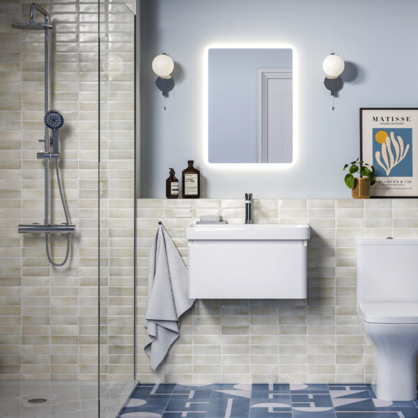 Isla 1 drawer wall hung vanity unit | White, Latte & Black | Haven Furniture | Nationwide shipping ireland and the uk | Bathshed