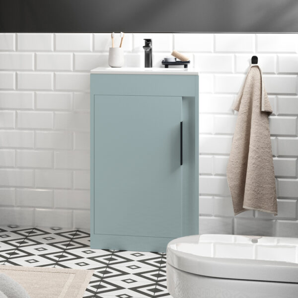Marlow floorstanding vanity unit | Green, Pink, Blue, Green, Graphite, White | Haven Furniture | Nationwide shipping ireland and the uk | Bathshed