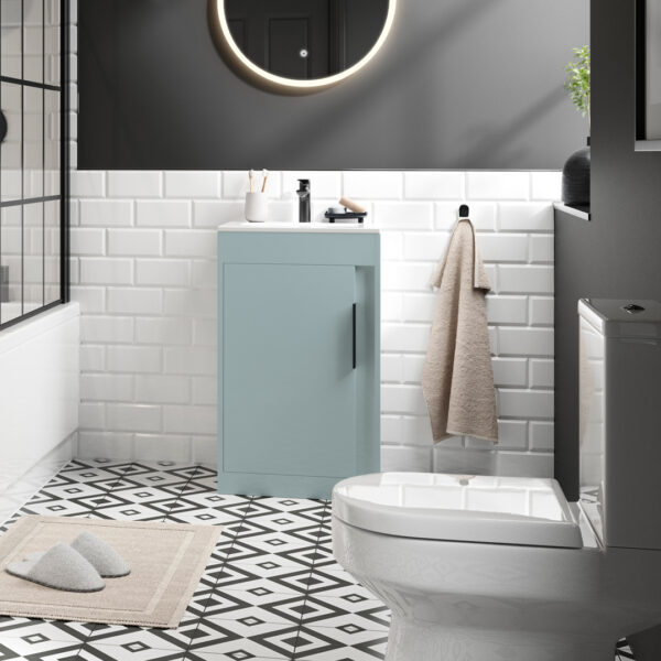 Marlow floorstanding vanity unit | Green, Pink, Blue, Green, Graphite, White | Haven Furniture | Nationwide shipping ireland and the uk | Bathshed