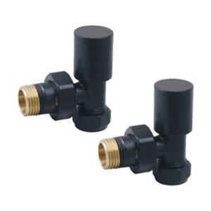 Round Angled Black Valves