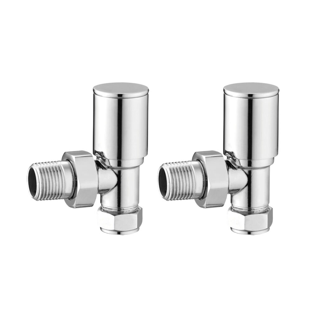 Round Angled Chrome Valves
