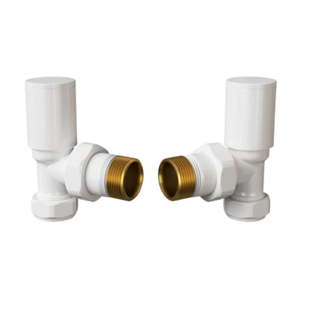 Round Angled White Valves