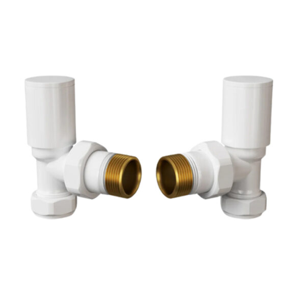 Round Angled White Valves