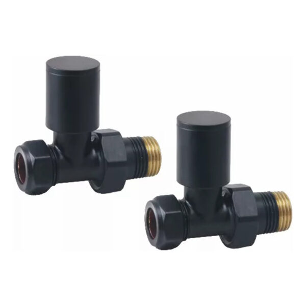 Round Straight Black Valves