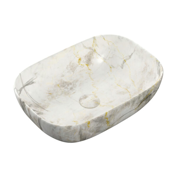 Santorini Marble Effect countertop basin | Nationwide shipping UK and Ireland | Bathshed