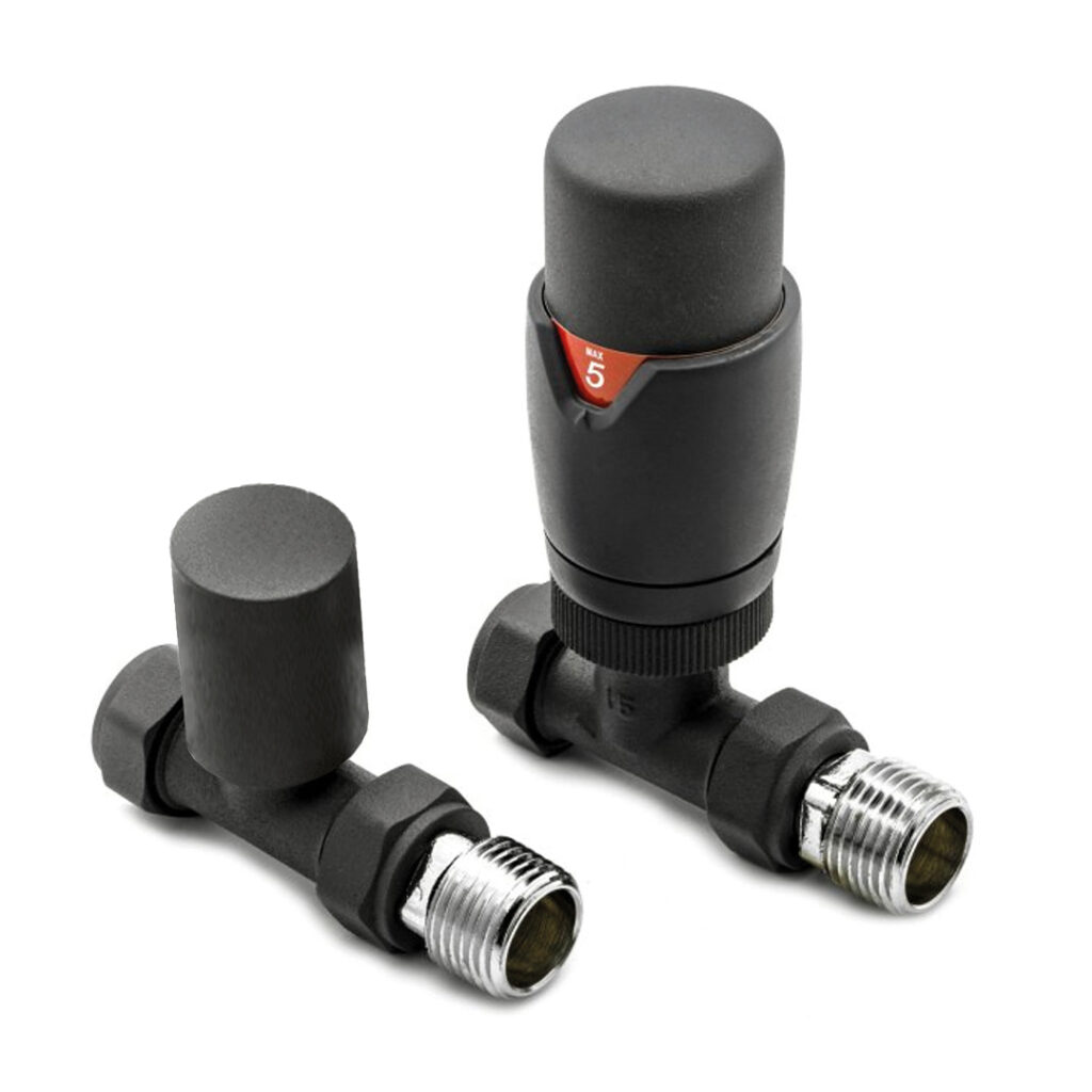TRV Angled Anthracite Valves