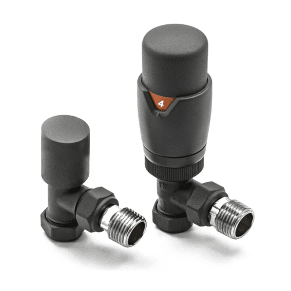 TRV Straight Anthracite Valves