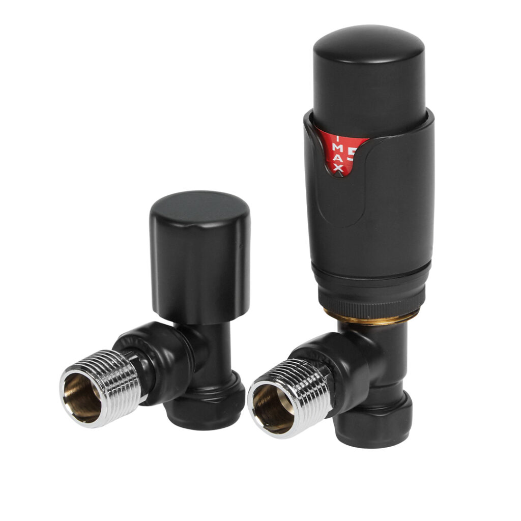 TRV Straight Black Valves