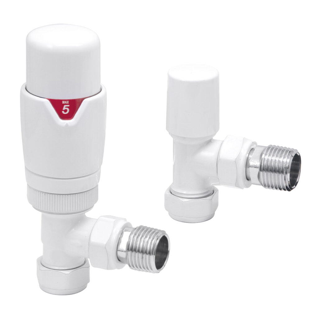 TRV Straight White Valves