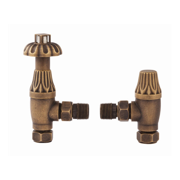 Westminster Angled Antique Brass Valves