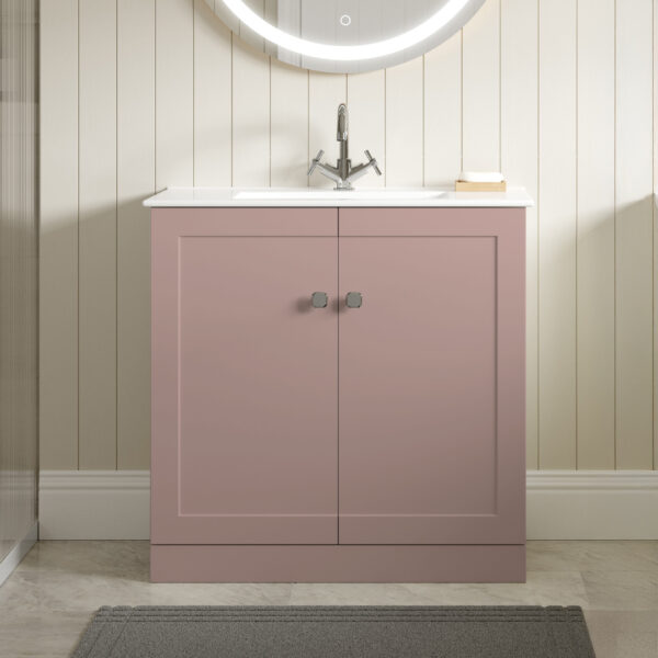 Eden 2 door floorstanding vanity unit | Green, Peony | Haven Furniture | Nationwide shipping ireland and the uk | Bathshed