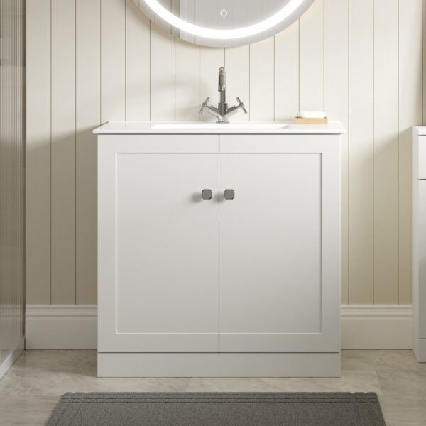 Eden 2 door floorstanding vanity unit | Green, Peony | Haven Furniture | Nationwide shipping ireland and the uk | Bathshed