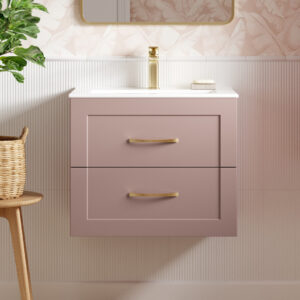 Eden 2 drawer wall hung vanity unit | Green, Peony | Haven Furniture | Nationwide shipping ireland and the uk | Bathshed