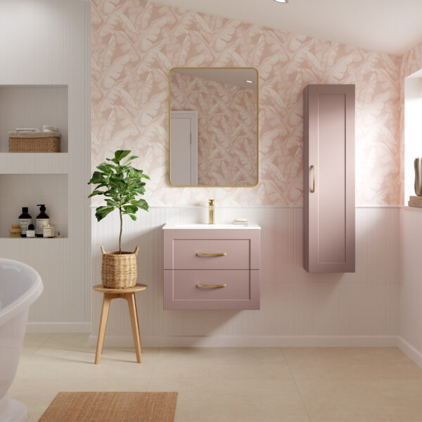 Eden 2 drawer wall hung vanity unit | Green, Peony | Haven Furniture | Nationwide shipping ireland and the uk | Bathshed