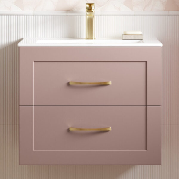 Eden 2 drawer wall hung vanity unit | Green, Peony | Haven Furniture | Nationwide shipping ireland and the uk | Bathshed