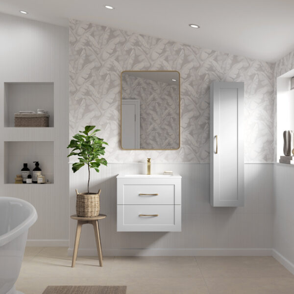 Eden 2 drawer wall hung vanity unit | Green, Peony | Haven Furniture | Nationwide shipping ireland and the uk | Bathshed