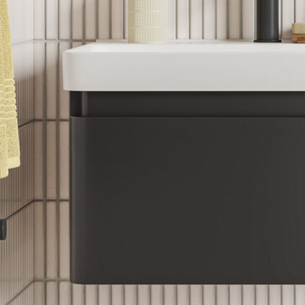 Isla 1 drawer wall hung vanity unit | White, Latte & Black | Haven Furniture | Nationwide shipping ireland and the uk | Bathshed