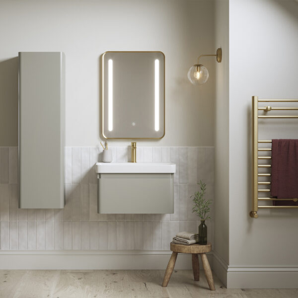 Isla 1 drawer wall hung vanity unit | White, Latte & Black | Haven Furniture | Nationwide shipping ireland and the uk | Bathshed