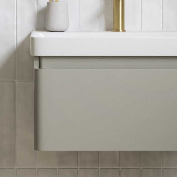 Isla 1 drawer wall hung vanity unit | White, Latte & Black | Haven Furniture | Nationwide shipping ireland and the uk | Bathshed