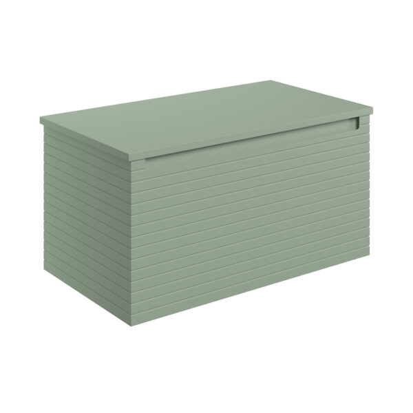 Milo Matt Willow Green Wall Hung Vanity Unit | Ridged Texture Vanity Unit | Nationwide Delivery Uk and Ireland | Bathshed