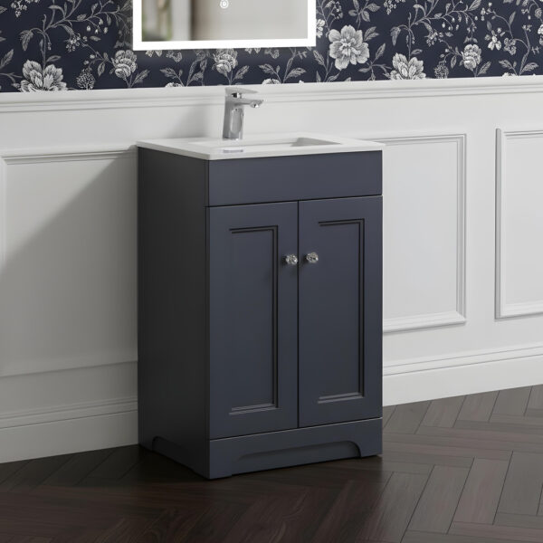 Hyde 550mm Floorstanding Vanity Unit Charcoal | Bathshed | Nationwide delivery Ireland and the uk