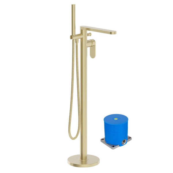 URBAN Floorstanding Bath Shower Mixer Brushed Gold
