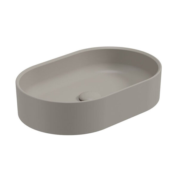 LIVING Oval Countertop Wash Basin & Waste City Stone
