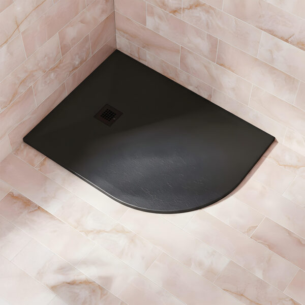 Black Offset Quadrant Slate Shower Tray | Shower Trays | Bathshed | Next day dispatch ireland and the UK