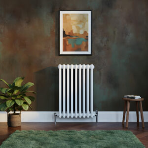 Torino white three column traditional Steel designer radiator horizontal | Bathshed | delivery Ireland and the uk