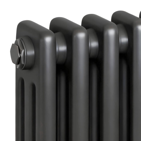 Torino Anthracite three column traditional Steel designer radiator horizontal | Bathshed | delivery Ireland and the uk