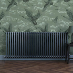 Torino Anthracite three column traditional Steel designer radiator horizontal | Bathshed | delivery Ireland and the uk