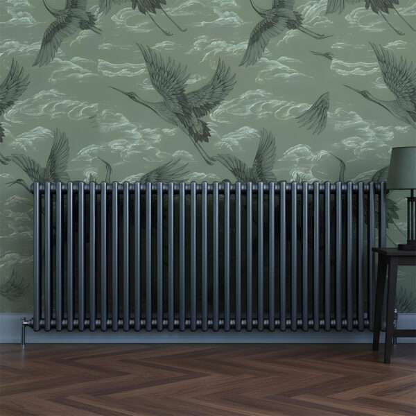 Torino Anthracite three column traditional Steel designer radiator horizontal | Bathshed | delivery Ireland and the uk
