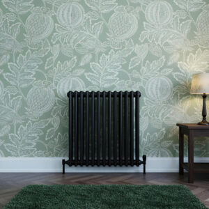 Torino Black three column traditional Steel designer radiator horizontal | Bathshed | delivery Ireland and the uk