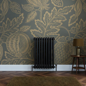 Torino Black three column traditional Steel designer radiator horizontal | Bathshed | delivery Ireland and the uk