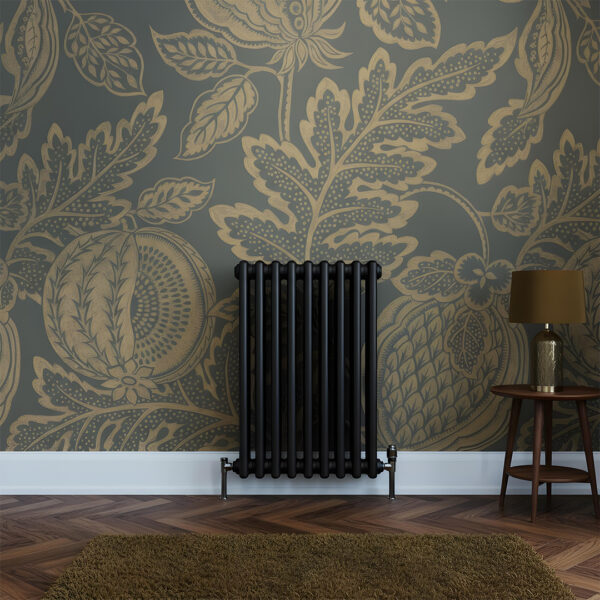 Torino Black three column traditional Steel designer radiator horizontal | Bathshed | delivery Ireland and the uk
