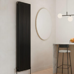 Torino black three column traditional Steel designer radiator vertical | Bathshed | delivery Ireland and the uk