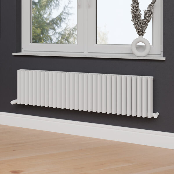 Verona White 300 horizontal aluminium designer radiator | Heating | Nationwide delivery ireland and the UK | Bathshed