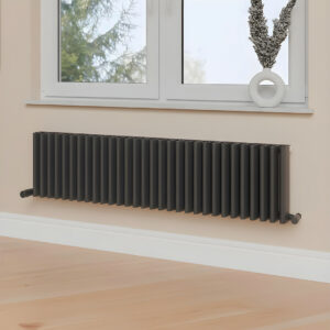 Verona Anthracite 350 x 1420mm Horizontal Designer Radiator