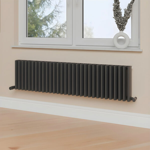 Verona Anthracite 350 x 1420mm Horizontal Designer Radiator