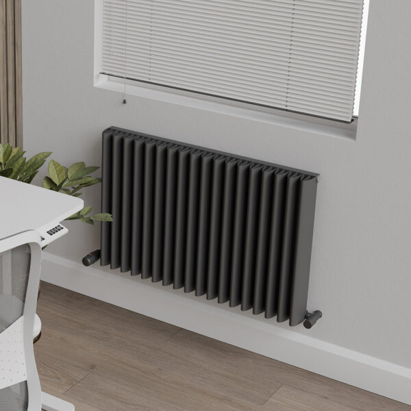 Verona anthracite horizontal aluminium designer radiator | Heating | Nationwide delivery ireland and the UK | Bathshed