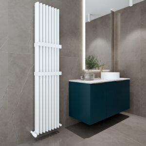 Verona white vertical aluminium designer radiator | Heating | Nationwide delivery ireland and the UK | Bathshed